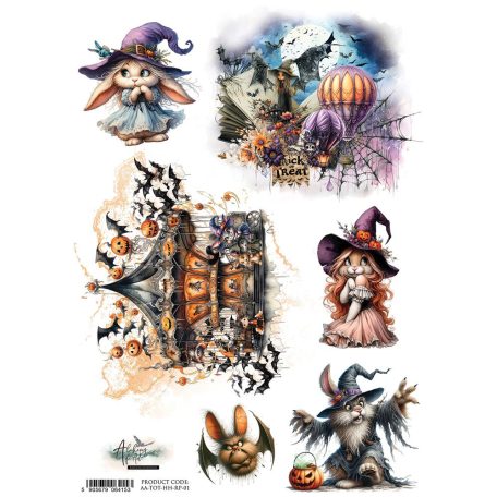 Alchemy of Art Rízspapír A4 - Trick or Treat - Happy Halloween -  - Rice Paper (1 ív)