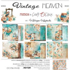   Craft O'Clock Scrapbook papírkészlet 12" (30 cm) Vintage Heaven Paper Collection Set (6 ív)