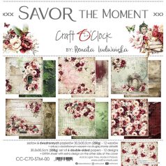   Craft O'Clock Scrapbook papírkészlet 12" (30 cm) Savor the Moment Paper Collection Set (6 ív)