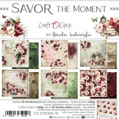   Craft O'Clock Scrapbook papírkészlet 6" (15 cm) Savor the Moment Paper Collection Set (24 ív)