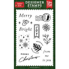   Echo Park Christmas Joy Merriest Christmas Szilikonbélyegző Clear Stamps (1 db)