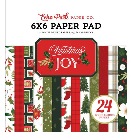 Echo Park Christmas Joy Scrapbook papírkészlet 6" (15 cm) Paper Pack (24 lap)