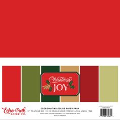   Echo Park Christmas Joy Papírkészlet 12" (30 cm) Coordinating Solids Paper Pack (6 lap)