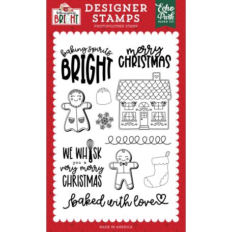 Echo Park Baking Spirits Bright Gingerbread Szilikonbélyegző Clear Stamps (1 db)