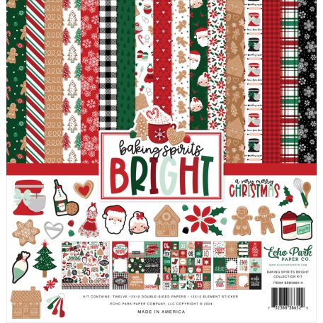 Echo Park Baking Spirits Bright Scrapbook papírkészlet 12" (30 cm) Collection Kit (1 csomag)