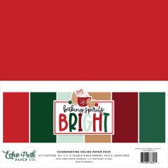   Echo Park Baking Spirits Bright Papírkészlet 12" (30 cm) Coordinating Solids Paper Pack (6 lap)