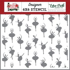   Echo Park Nutcracker Christmas Ballerina Stencil 6" (15 cm) Designer Stencil (1 db)