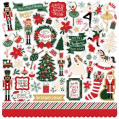   Echo Park Nutcracker Christmas Matrica 12" (30 cm) Cardstock Stickers (1 ív)