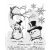 Stampers Anonymous Mr. Frostie Tim Holtz Gumibélyegző Cling Stamps (1 csomag)