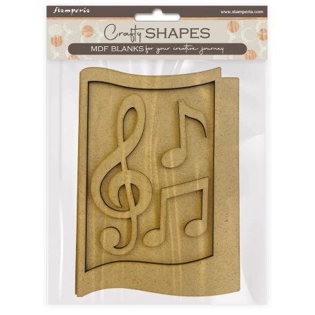 Stamperia Music notes MDF alap Crafty Shapes MDF BLANKS (1 db)