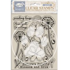   Stamperia Dewdrops Szilikonbélyegző A5 blossoms Clear Stamps (1 csomag)