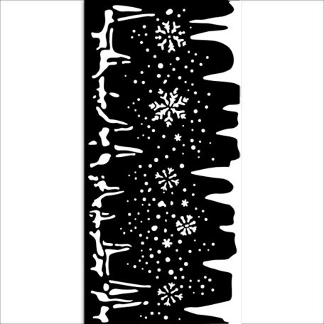 Stamperia Dewdrops Vastag stencil 12x25cm Snowflakes Thick Stencil  (1 db)