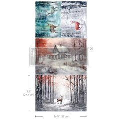   Redesign with Prima Dashing Through the Pines Decoupage papír A3 Decoupage Fiber (1 db)