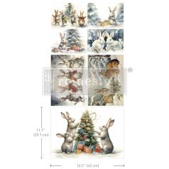   Redesign with Prima Bunny Wonderland Decoupage papír A3 Decoupage Fiber (1 db)