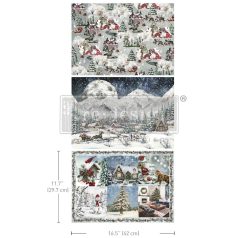   Redesign with Prima Snowfall Splendor Decoupage papír A3 Decoupage Fiber (1 db)