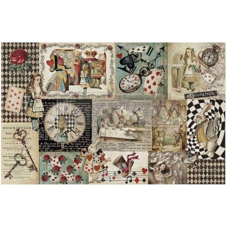 Redesign with Prima Curious Journey Decoupage papír 19"X30" Découpage Décor Tissue Paper (1 db)