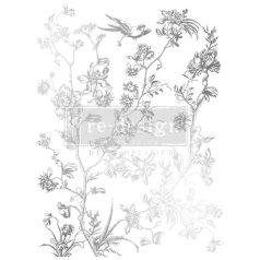   Redesign with Prima Kacha Silver Silver Bird Transzfer fólia 18"X24" (45x60 cm) Decor Transfers (1 db)