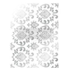   Redesign with Prima Kacha Silver House of Damask Transzfer fólia 18"X24" (45x60 cm) Decor Transfers (1 db)