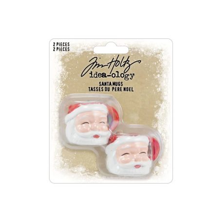 Tim Holtz Díszítőelem Santa Mug Idea-ology Christmas (2 db)