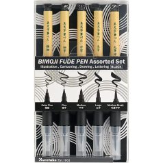   Kuretake ecsetfilc készlet Bimoji Fude Pen Assorted set (1 csomag)