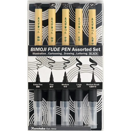 Kuretake ecsetfilc készlet Bimoji Fude Pen Assorted set (1 csomag)