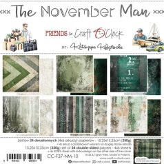   Craft O'Clock Scrapbook papírkészlet 6" (15 cm) The November Man Paper Collection Set (24 ív)