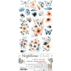   Craft O'Clock Kivágóív Nighttime Chill Flowers & More Extras to Cut Set (18 ív)