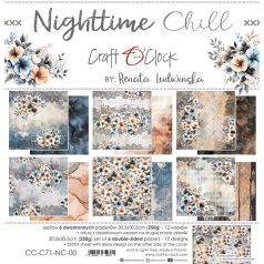   Craft O'Clock Scrapbook papírkészlet 12" (30 cm) Nighttime Chill Paper Collection Set (6 ív)