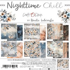   Craft O'Clock Scrapbook papírkészlet 6" (15 cm) Nighttime Chill Paper Collection Set (24 ív)