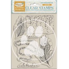   Stamperia Masquerade Szilikonbélyegző A5 Feathers Clear Stamps (1 csomag)