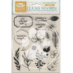   Stamperia Masquerade Szilikonbélyegző A5 Flowers and leaves Clear Stamps (1 csomag)