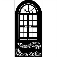   Stamperia Masquerade Vastag stencil 12x25cm Window Thick Stencil  (1 db)