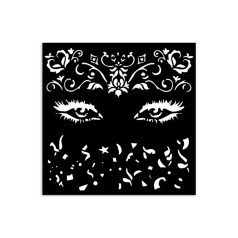   Stamperia Masquerade Vastag stencil 12x25cm Eyes Thick Stencil  (1 db)