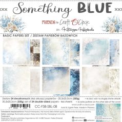   Craft O'Clock Scrapbook papírkészlet 8" (20 cm) Something Blue Basic Paper Set (24 ív)