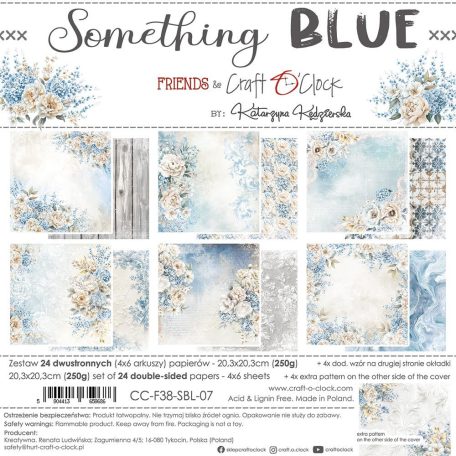 Craft O'Clock Scrapbook papírkészlet 8" (20 cm) Something Blue Paper Collection Set (24 ív)