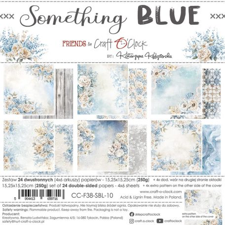 Craft O'Clock Scrapbook papírkészlet 6" (15 cm) Something Blue Paper Collection Set (24 ív)