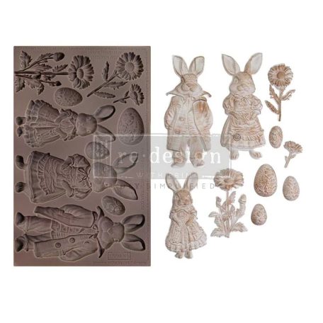 Redesign with Prima Springtime Bunny Öntőforma 5″X8″ Décor Mould (1 db)