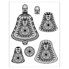   Szilikonbélyegző készlet , Silicone Stamps / Viva Decor - 3D Christmas - Crochet bell (1 csomag)