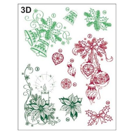 Szilikonbélyegző készlet , Silicone Stamps / Viva Decor - 3D Weihnachts Motive Klassisch (1 csomag)