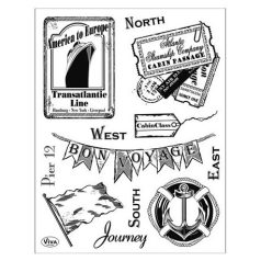   Szilikonbélyegző készlet , Silicone Stamps / Viva Decor - Journey (1 csomag)