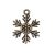 Fémdísz 24x19 mm, Metal Charms / Snowflake - Hópihe (1 db)