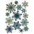 Vágósablon 661599, Thinlits / Tim Holtz - Paper Snowflakes, Mini (14 db)