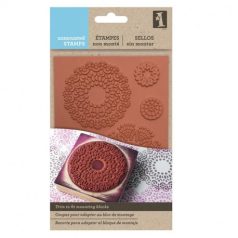   Gumilap - csipke , Stamp Carving / Unmounted Rubber Stamps - Doilies (1 db)