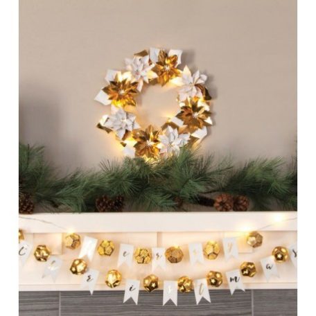 DIY Kreatív Dekoráció 12", Light Up Stack / Wreath & Garland (1 db)