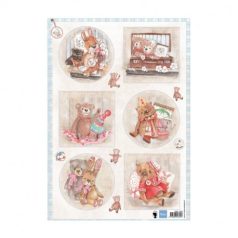   Kivágóminta / Decoupage papír  , Els(EWK) / Teddy bears 2 -  (1 ív)