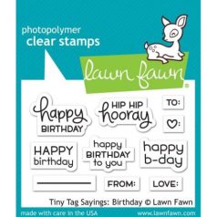   Szilikonbélyegző LF1421, Clear Stamps / Tiny Tag Sayings: Birthday -  (1 db)