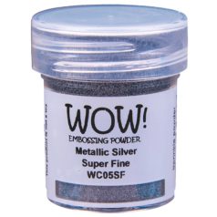   Domborító por 15ml / Super Fine, Metallic Colours/Silver - WOW! Embossing Powder (1 db)