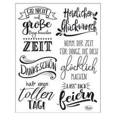   Szilikonbélyegző , Clear Stamps / Lettering Deutsch -  (1 csomag)