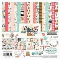   Papírkészlet 12", Flower Market / Collection Kit -  (1 csomag)