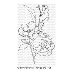   Gumibélyegző BG-106, Clear Stamps / Fresh-Cut Flowers Background Stamp -  (1 csomag)